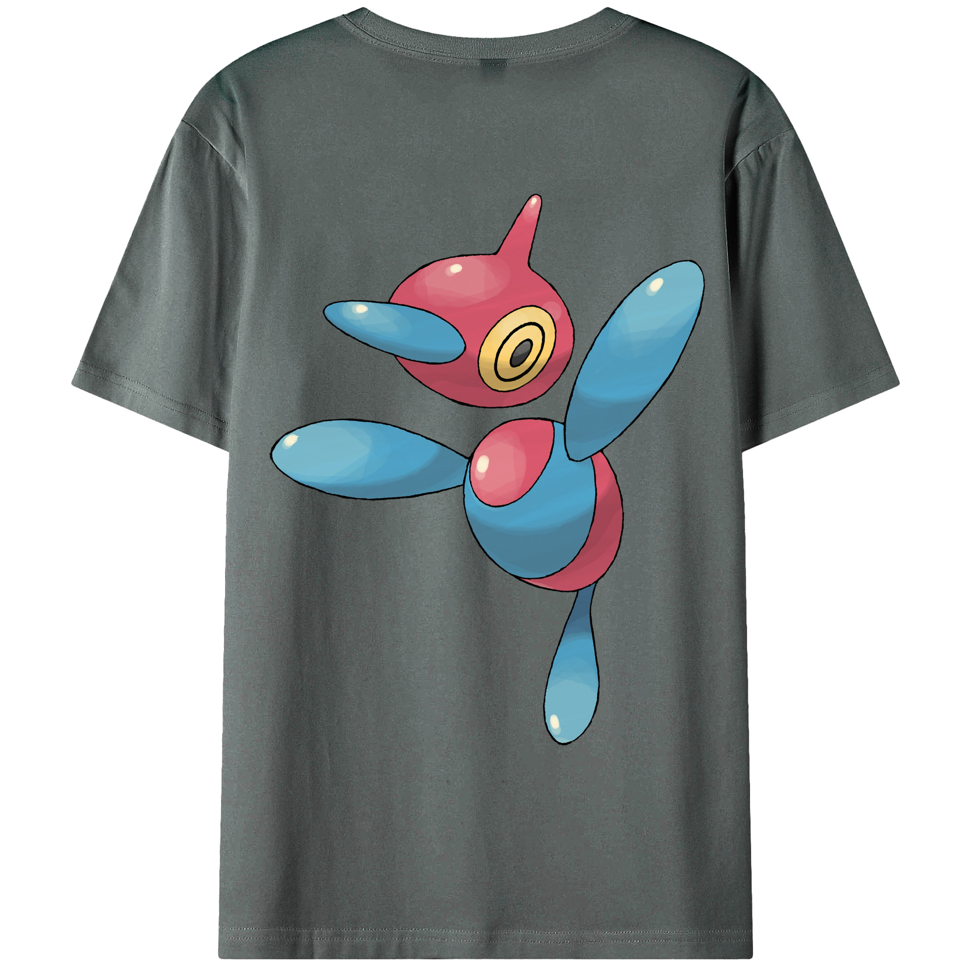 （画像用） ポケットモンスター Pokémon 綿100％ メンズ半袖Tシャツ（バックプリント） 通気性